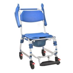 SILLA WC Y DUCHA REPOSAPIES ABATIBLES